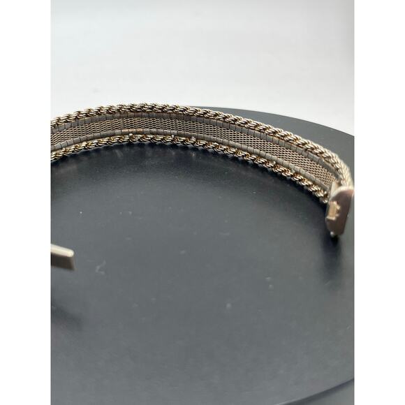 Milor Italy 925 Sterling Silver Rope Chain Elegant Bracelet 7.5" 25g, 13mm Wide - Picture 8 of 16